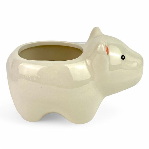 Paul Polar Bear Ceramic Animal Planter Grow Kit Perfect for Succulents - Picture 4 of 6